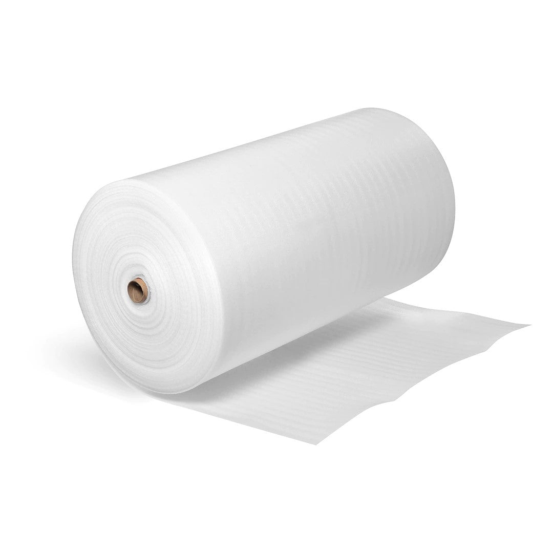 1/8" Foam Wrap Roll 48" x 550' White w/ 12" Perf