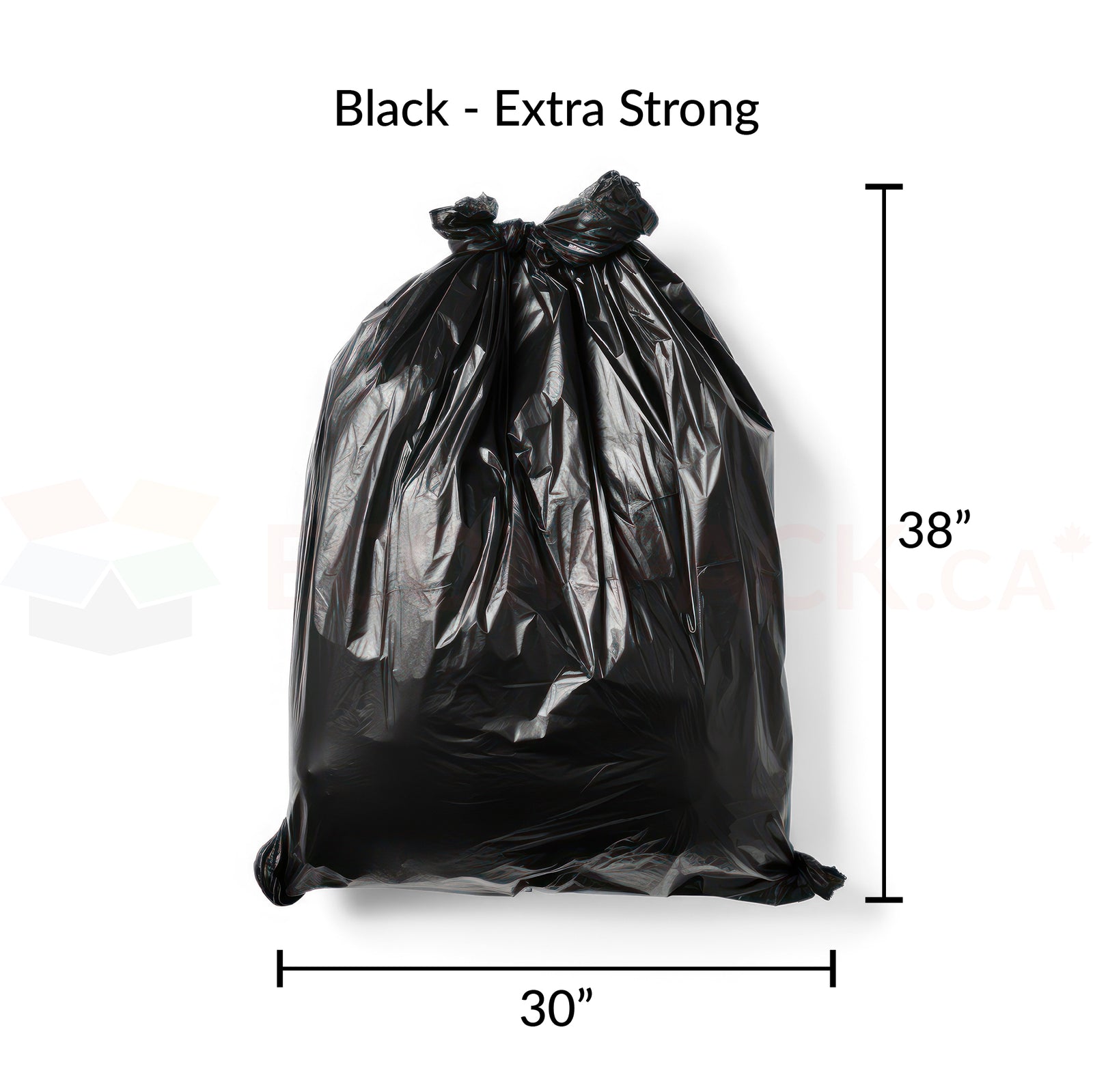 Black Garbage Bags Extra Strong 30" x 38" (100/cs)