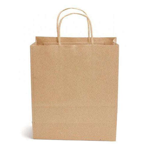 Kraft Brown Paper Bags with Handles 8" x 4" x 10" 250/cs