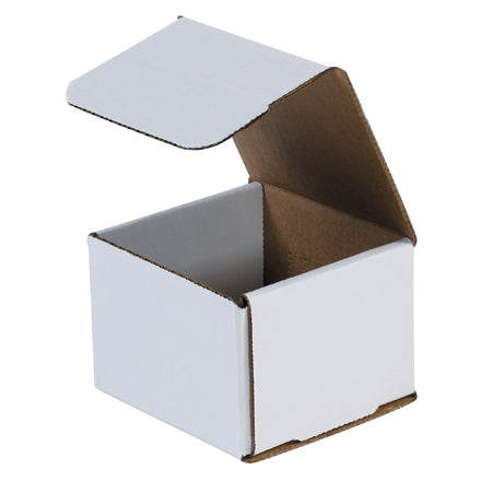 4" x 4" x 3" Ecommerce Mailer Top Tab 32ECT White (50/pk)