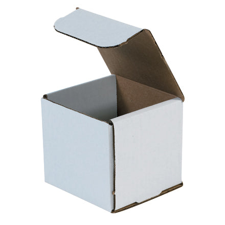 4" x 4" x 4" Ecommerce Mailer Top Tab 32ECT White (50/pk)