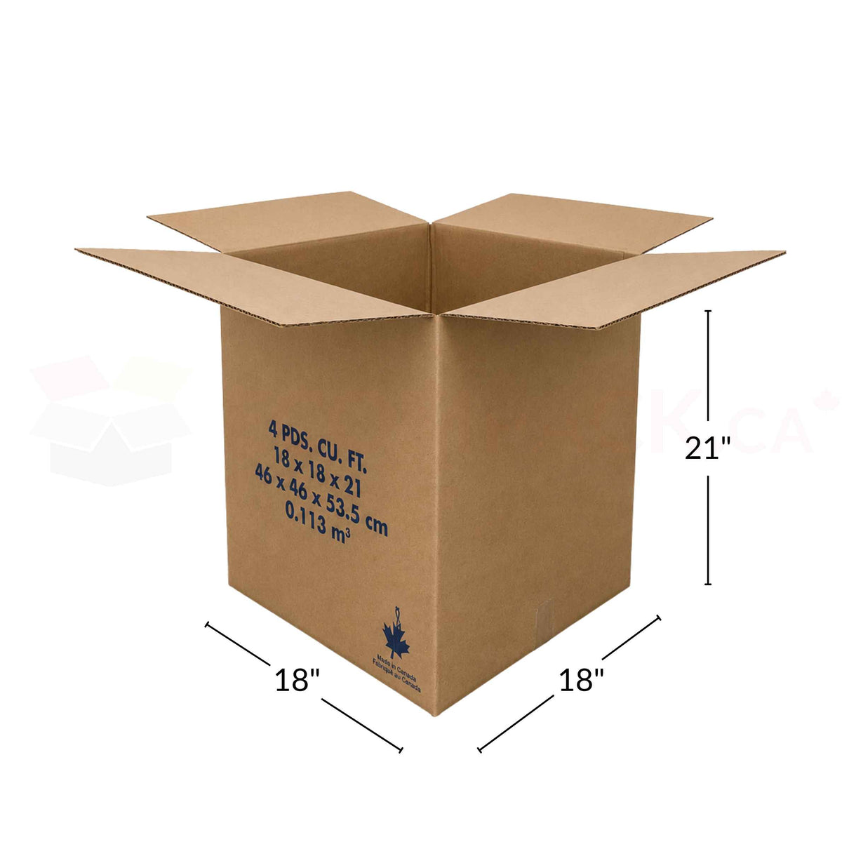 5 Cube Moving Box 18" x 18" x 27" Kraft 32ETC (5/bu)