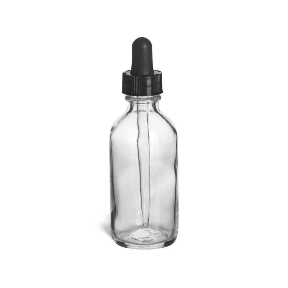 4oz Glass Dropper Bottles Clear 24/cs