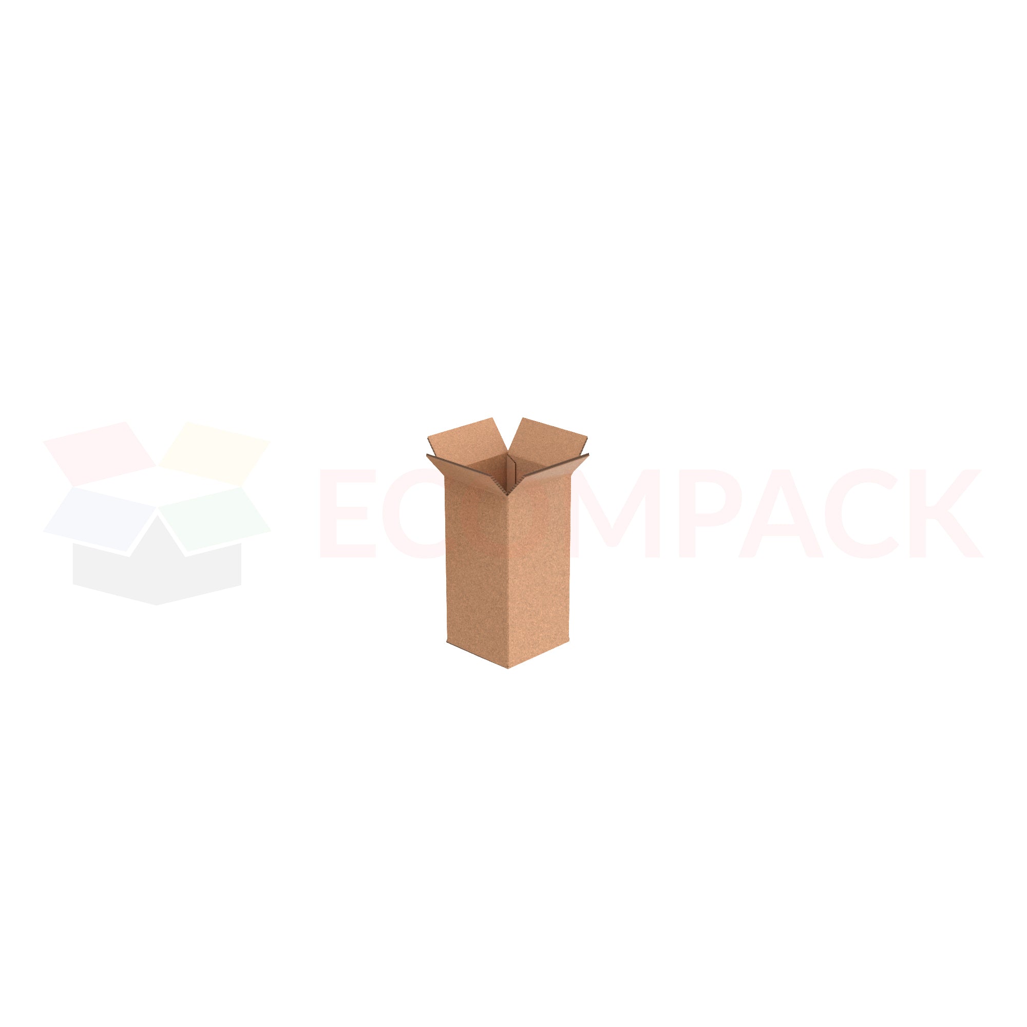 4" x 4" x 8" Shipping Box RSC Kraft 32ECT (25/bu)