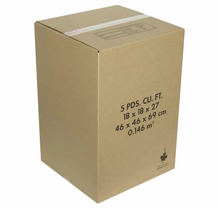 5 Cube Moving Box 18" x 18" x 27" Kraft 32ETC (5/bu)