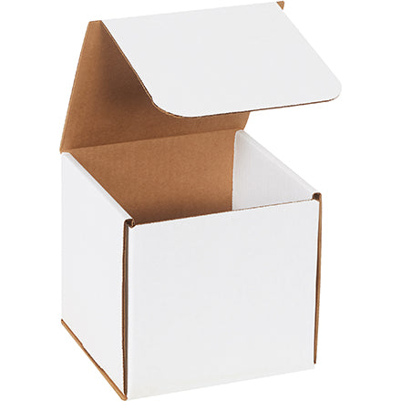 6" x 6" x 6" Ecommerce Mailer Top Tab 32ECT White (50/pk)