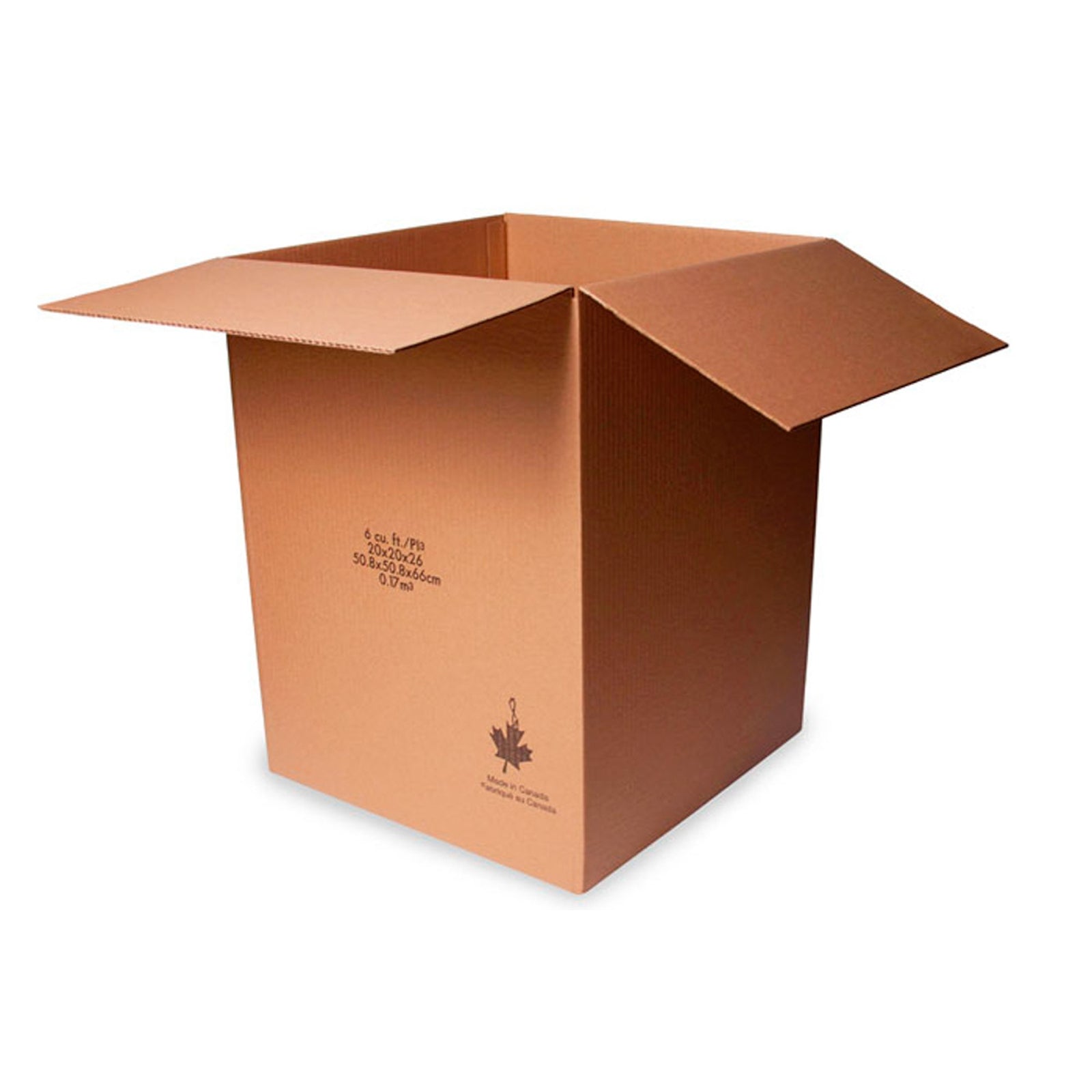 6 Cube Moving Box 20" x 20" x 26" Kraft 32ETC (5/bu)