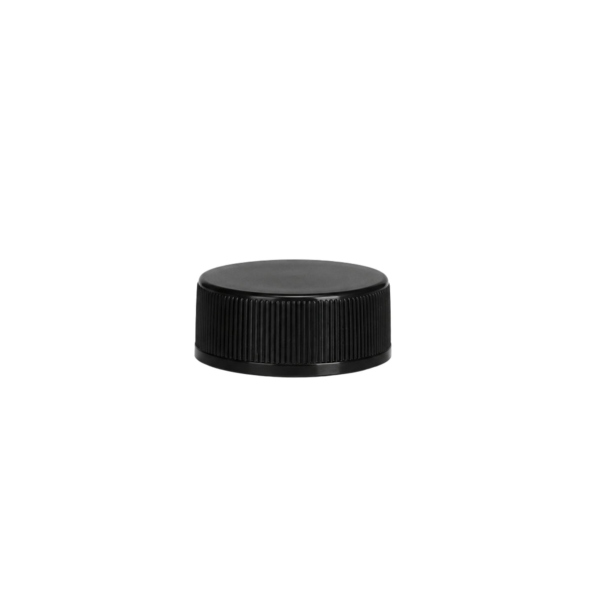Bottle Cap Ribbed Sides Foam Black 24/400