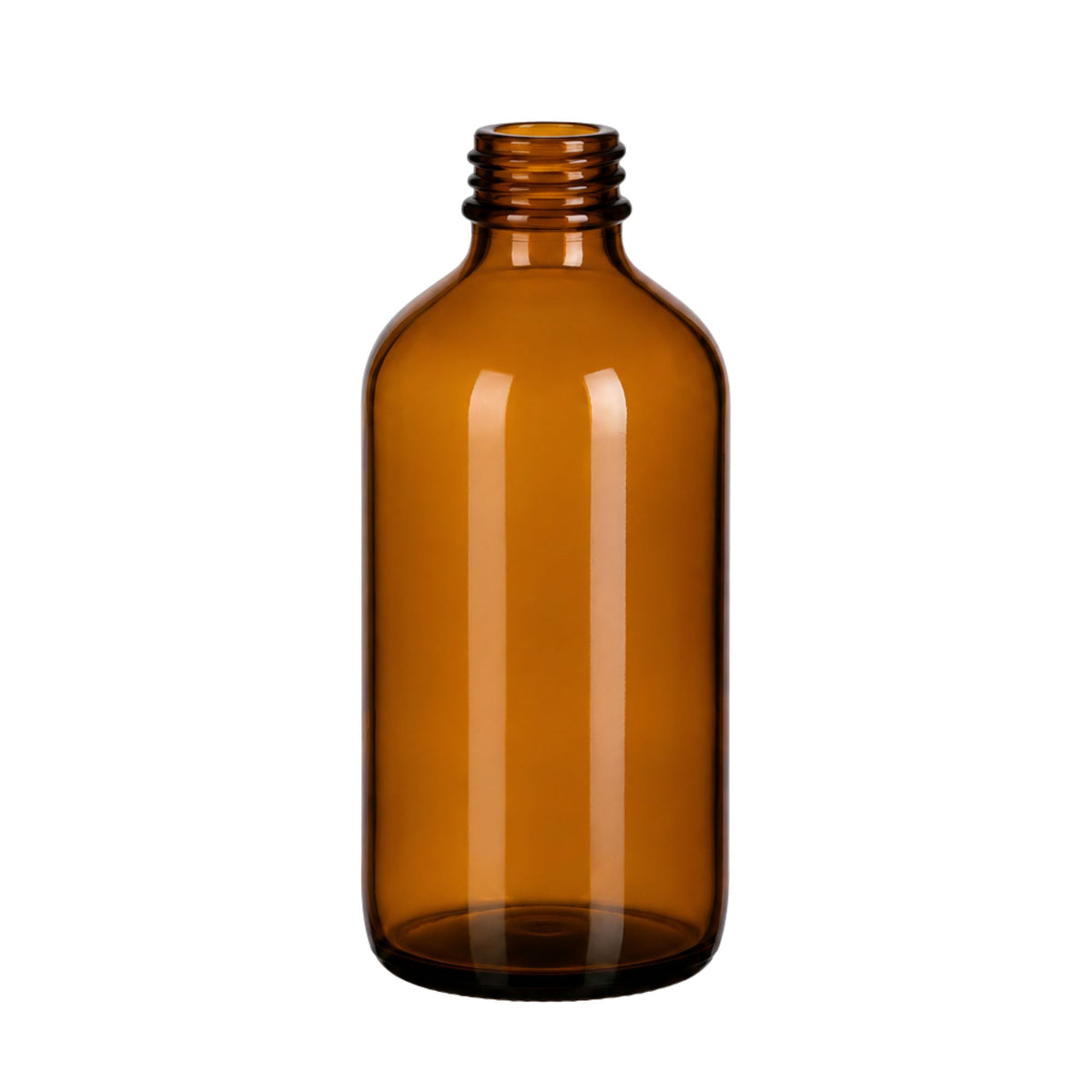 8oz Glass Bottle Boston Round Amber 24/400