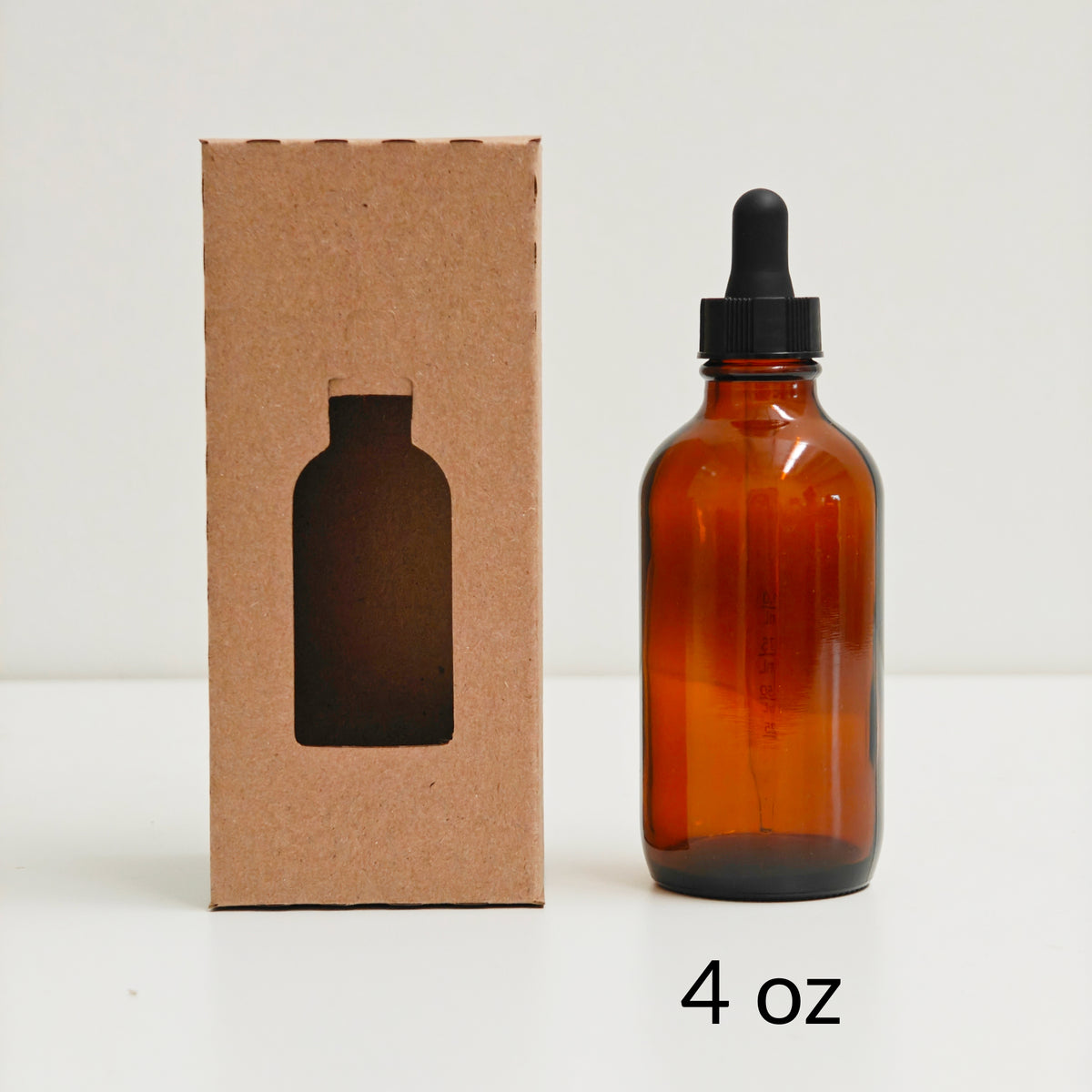 4oz / 8oz Die Cut Box for Boston Round Bottles 32ECT Kraft (100/bu)