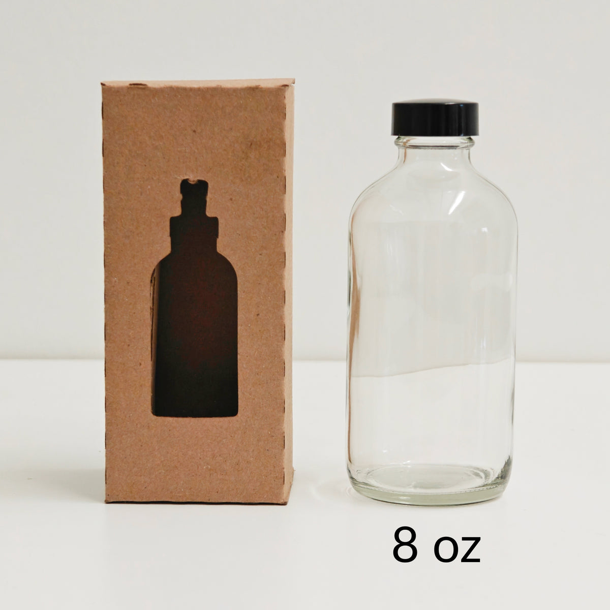 4oz / 8oz Die Cut Box for Boston Round Bottles 32ECT Kraft (100/bu)