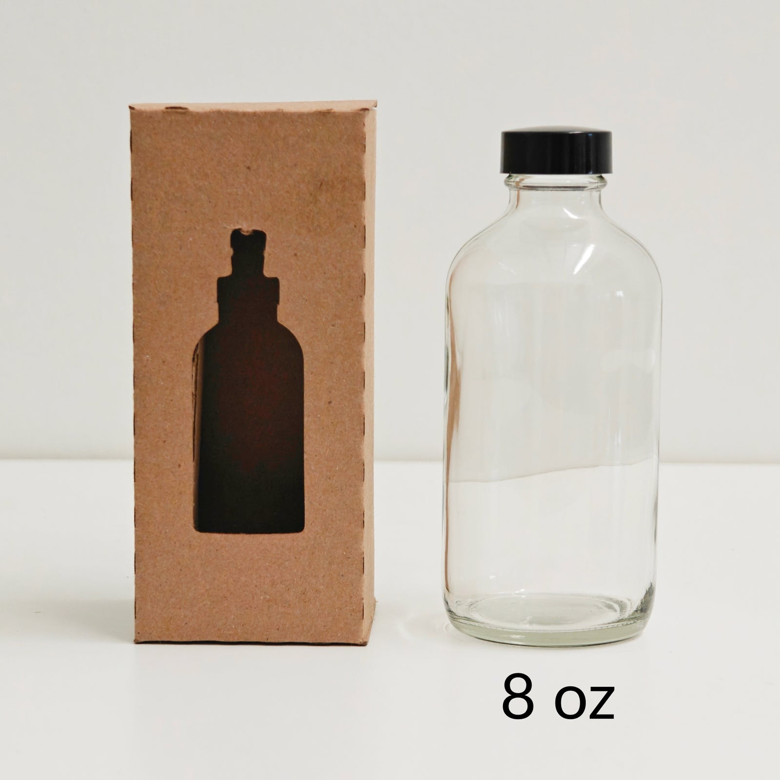 4oz / 8oz Die Cut Box for Boston Round Bottles 32ECT Kraft (100/bu)