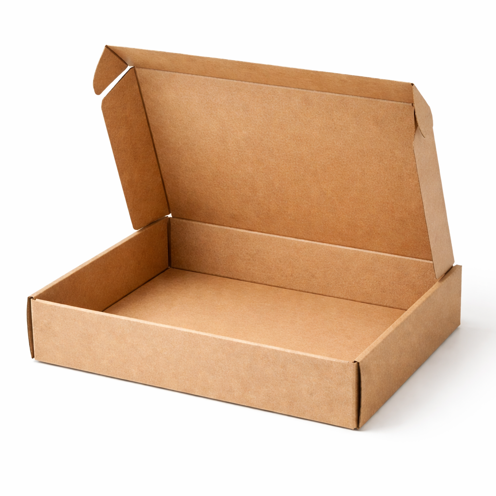 8" x 8" x 2-3/4" Front Lock Corrugated Mailer 32ECT Kraft (50/bu)