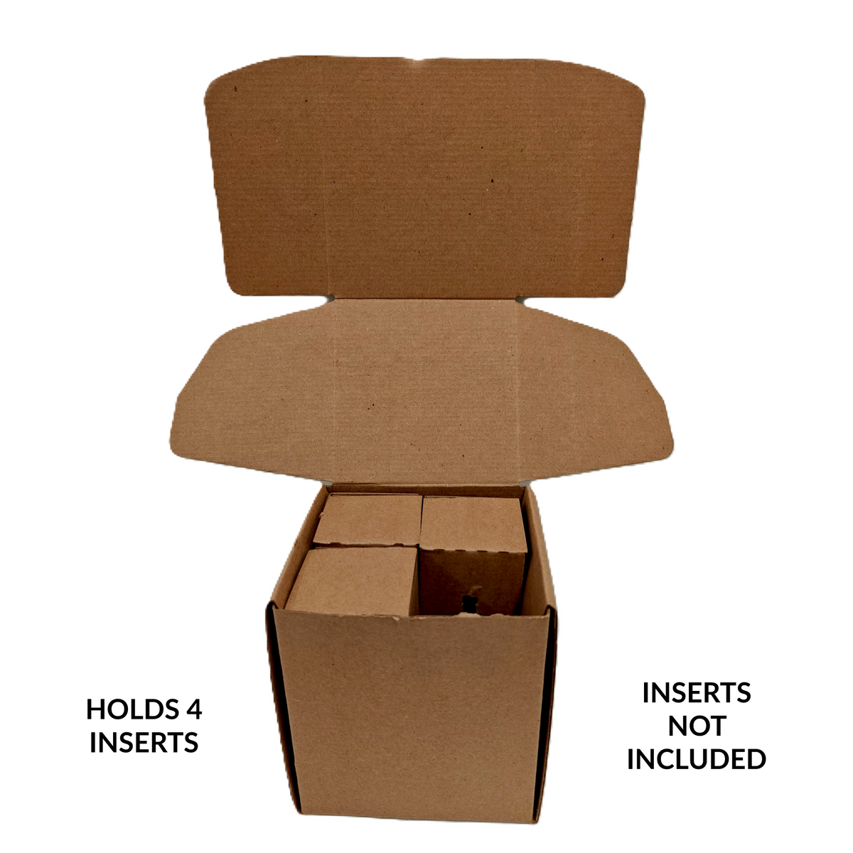Mailer Box fits 4 x 4oz/8oz Die Cut Inserts 32E Kraft (25/pk)