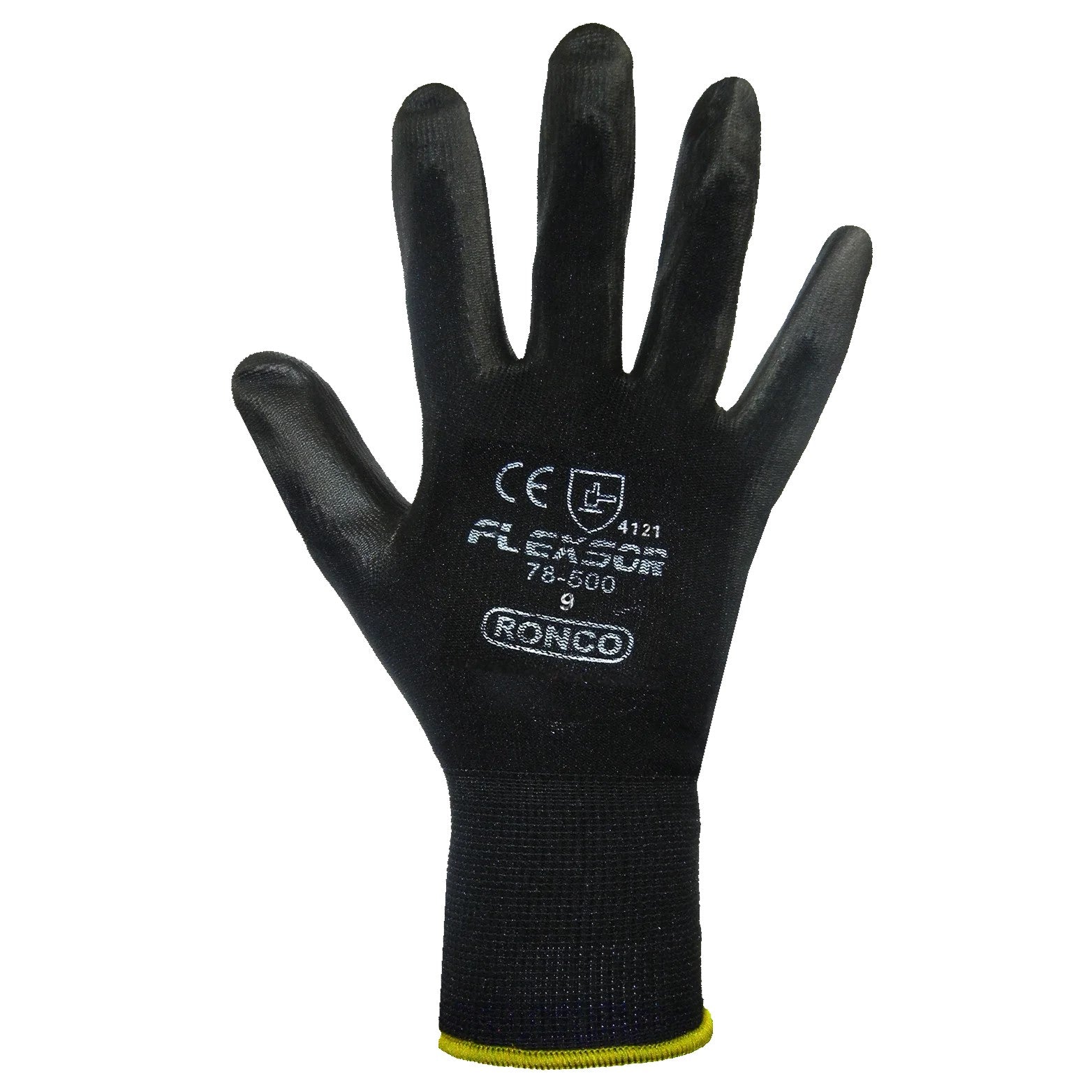 Black PU Coated Nylon Reusable Gloves Medium (12pair/pk)