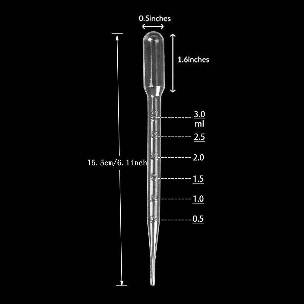 3mil Plastic Droppers Clear (100/pk)