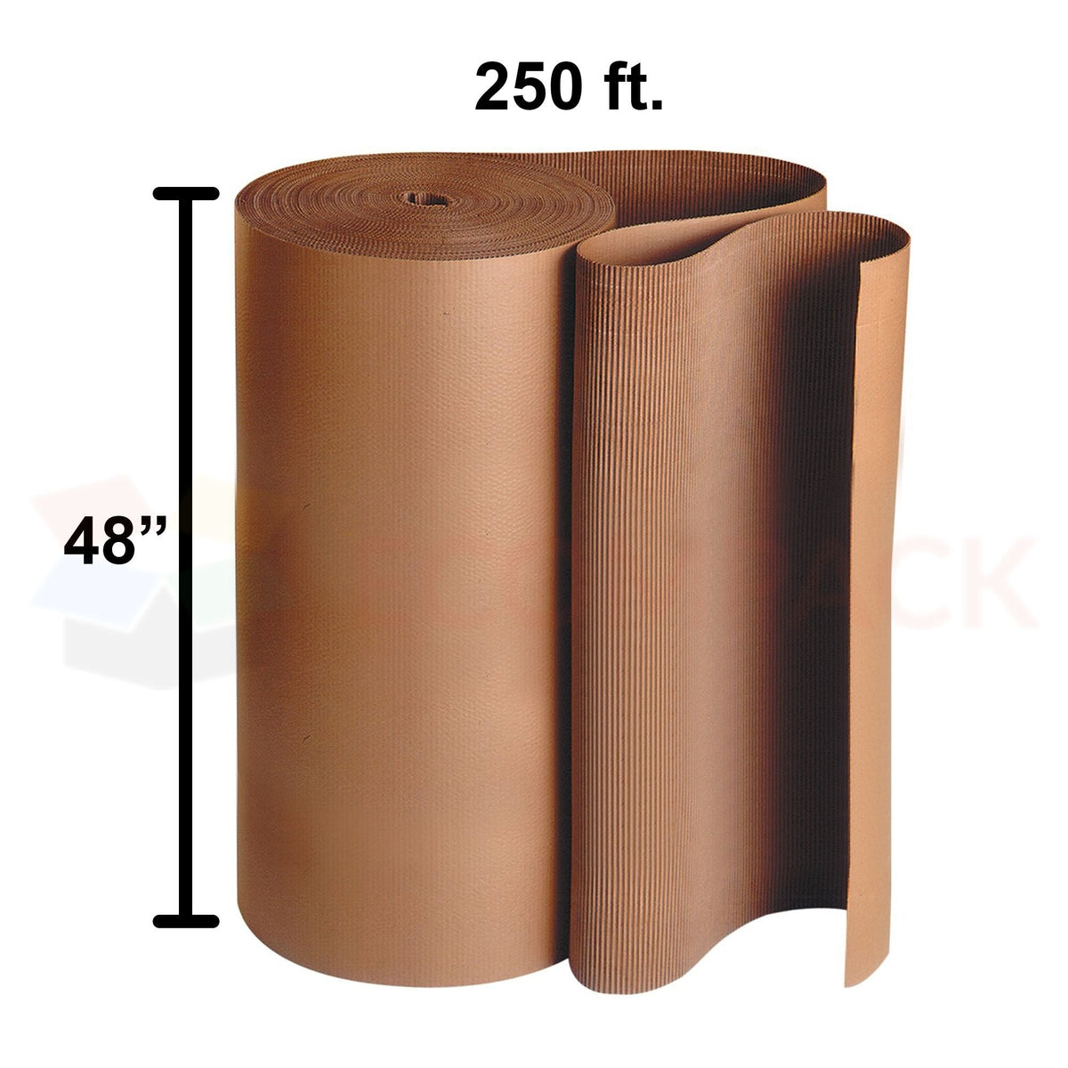 Single Face Kraft Corrugated Rolls C-Flute 60&quot; x 250&#39;