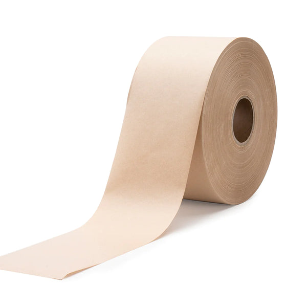Reinforced Water Activated Gummed Kraft Paper Packing Tape 7.2cm X 125m 1 Roll For Heavy Duty Shipping Writeable Strong Adhesive Brown Cardboard For Moving And Storage - View #14