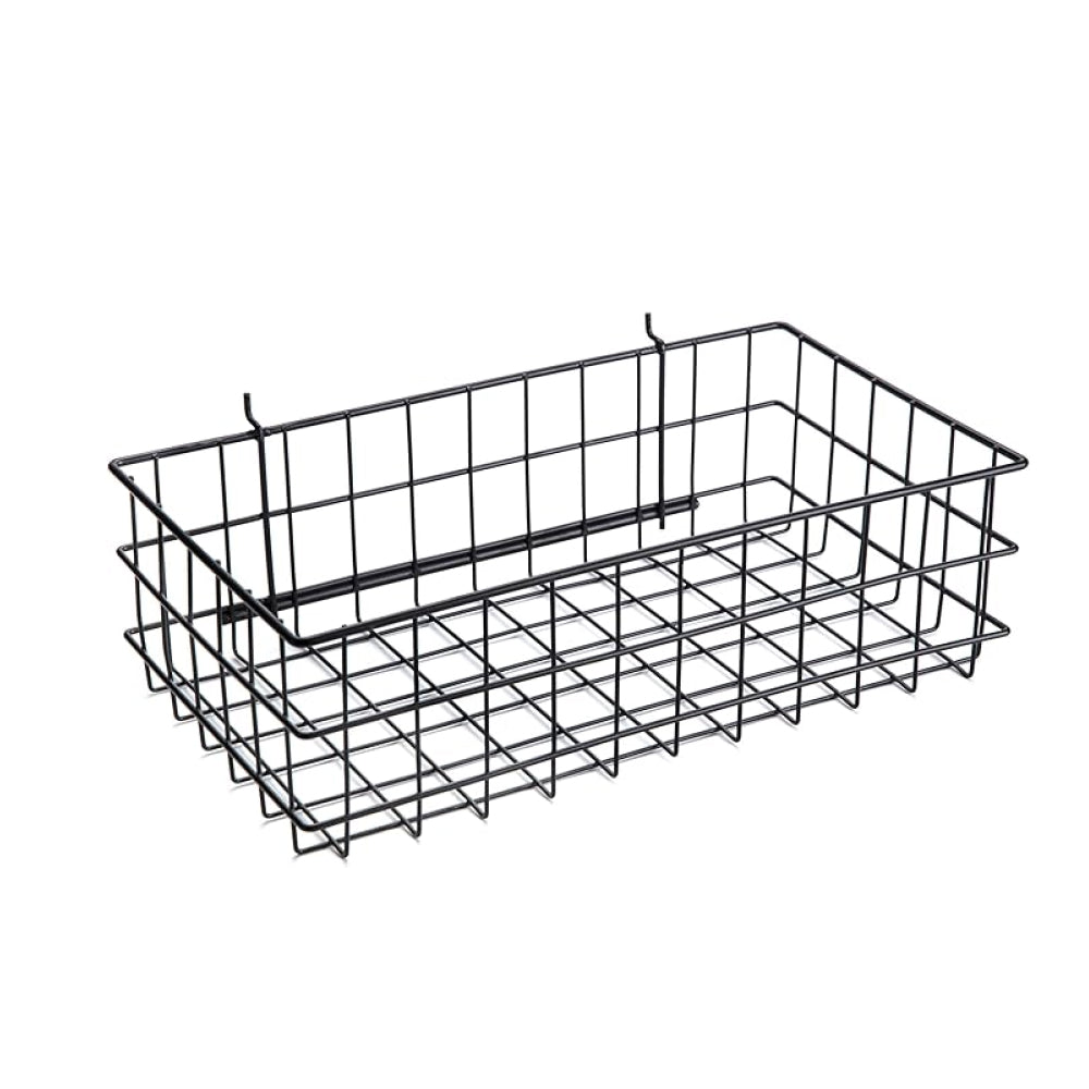 Wire Basket Black for Peg Board Large - 14&quot; x 8&quot; x 4&quot;