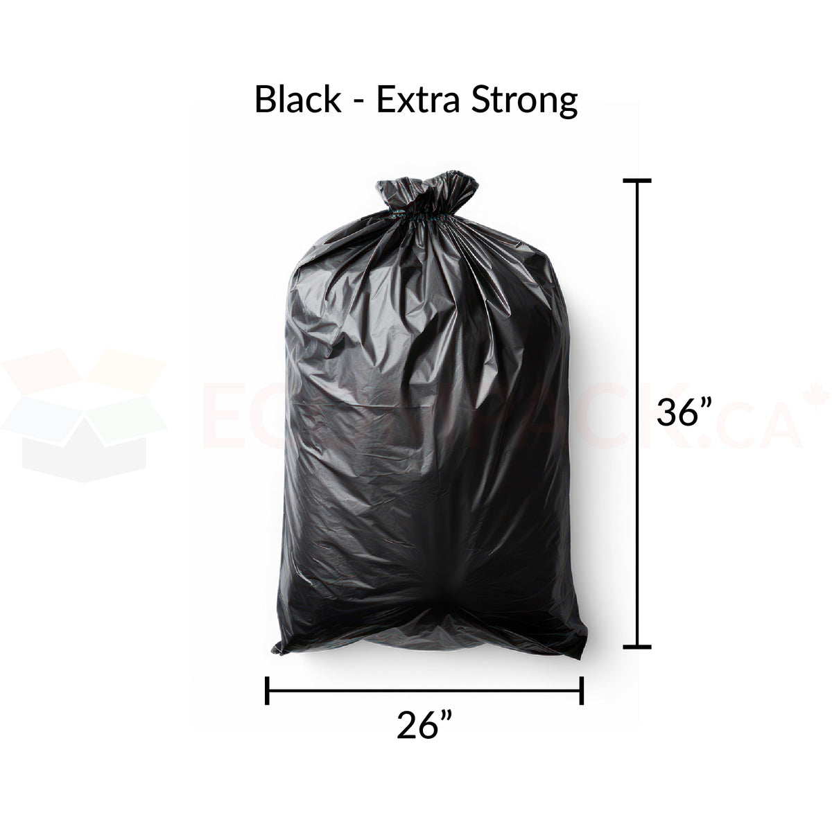 Black Garbage Bags Extra Strong 26" x 36" (150/cs)