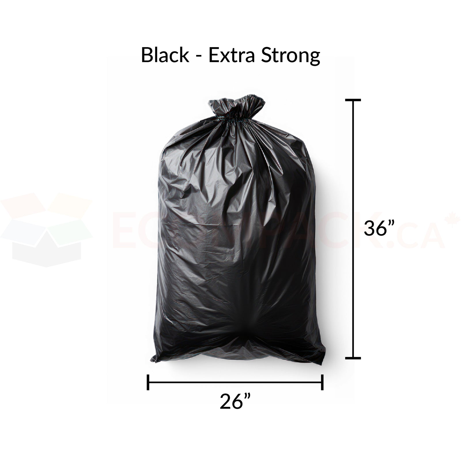 Black Garbage Bags Extra Strong 26" x 36" (150/cs)