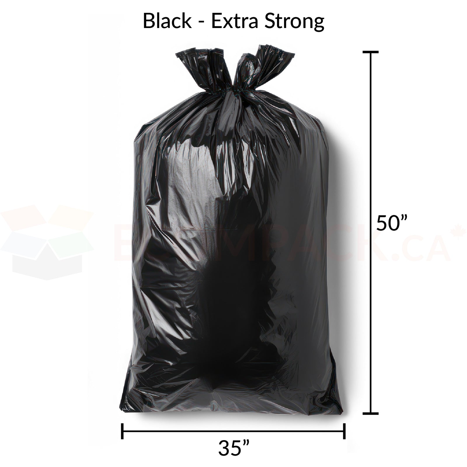 Black Garbage Bags Extra Strong 35" x 50" (100/cs)