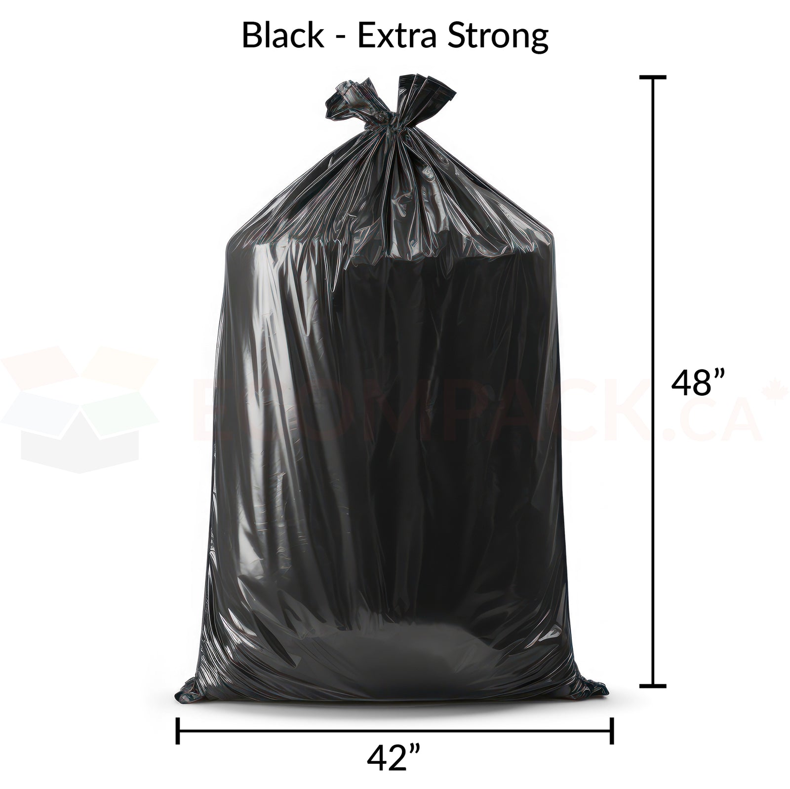 Black Garbage Bags Extra Strong 42" x 48" (100/cs)