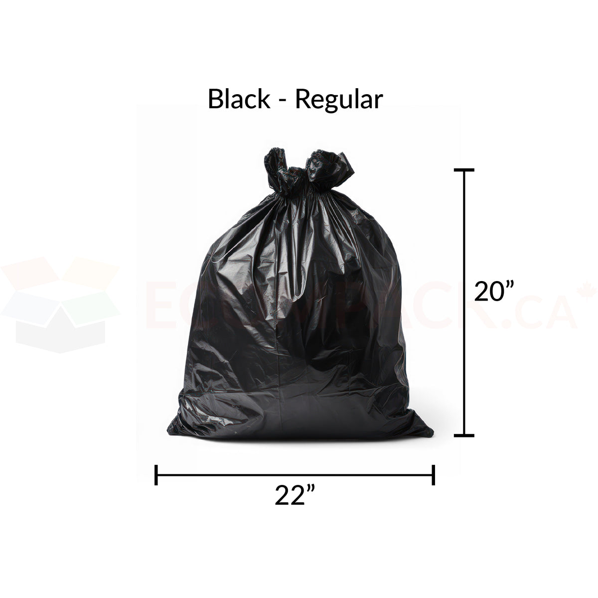 Black Garbage Bags Regular 22" x 20" (500/cs)