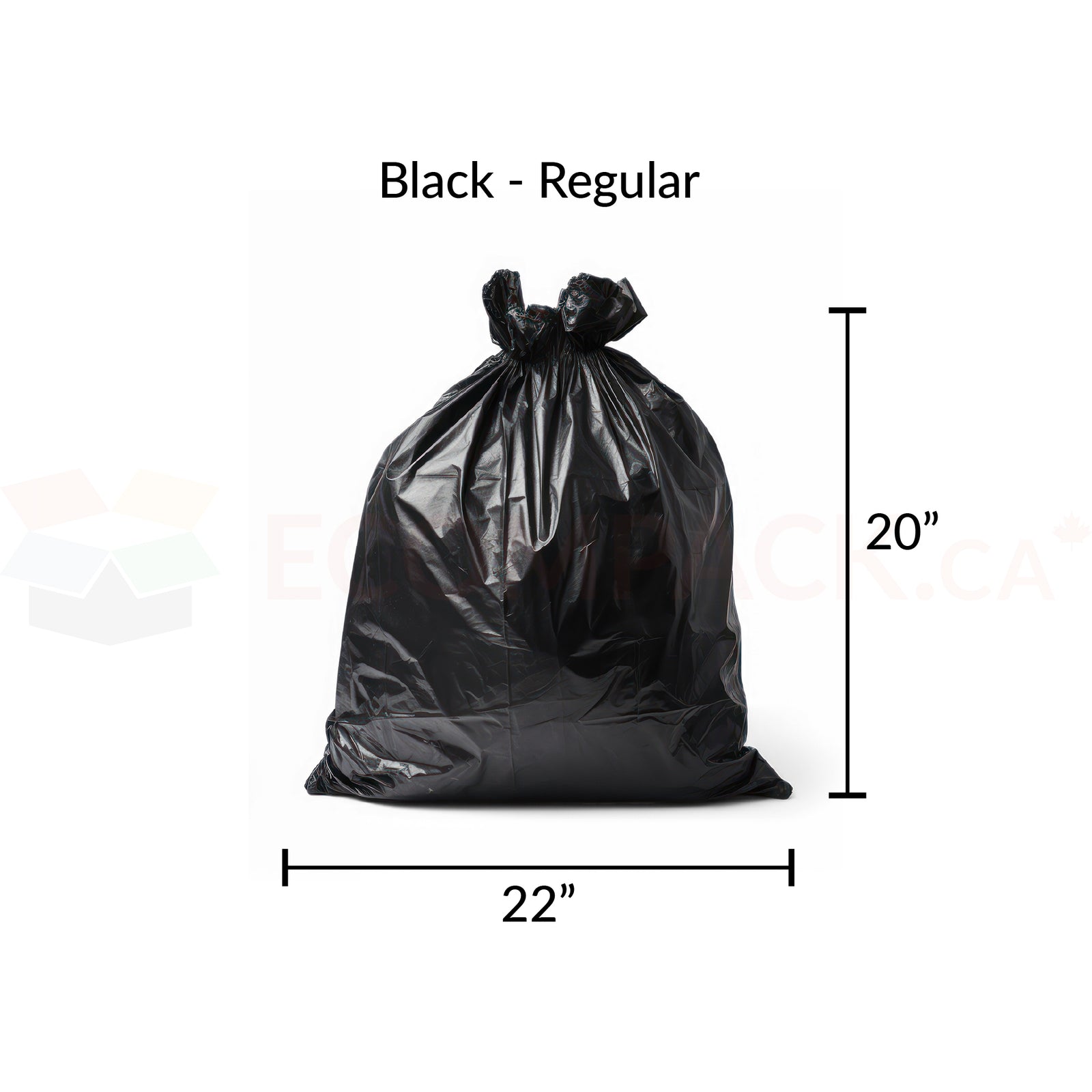 Black Garbage Bags Regular 22" x 20" (500/cs)