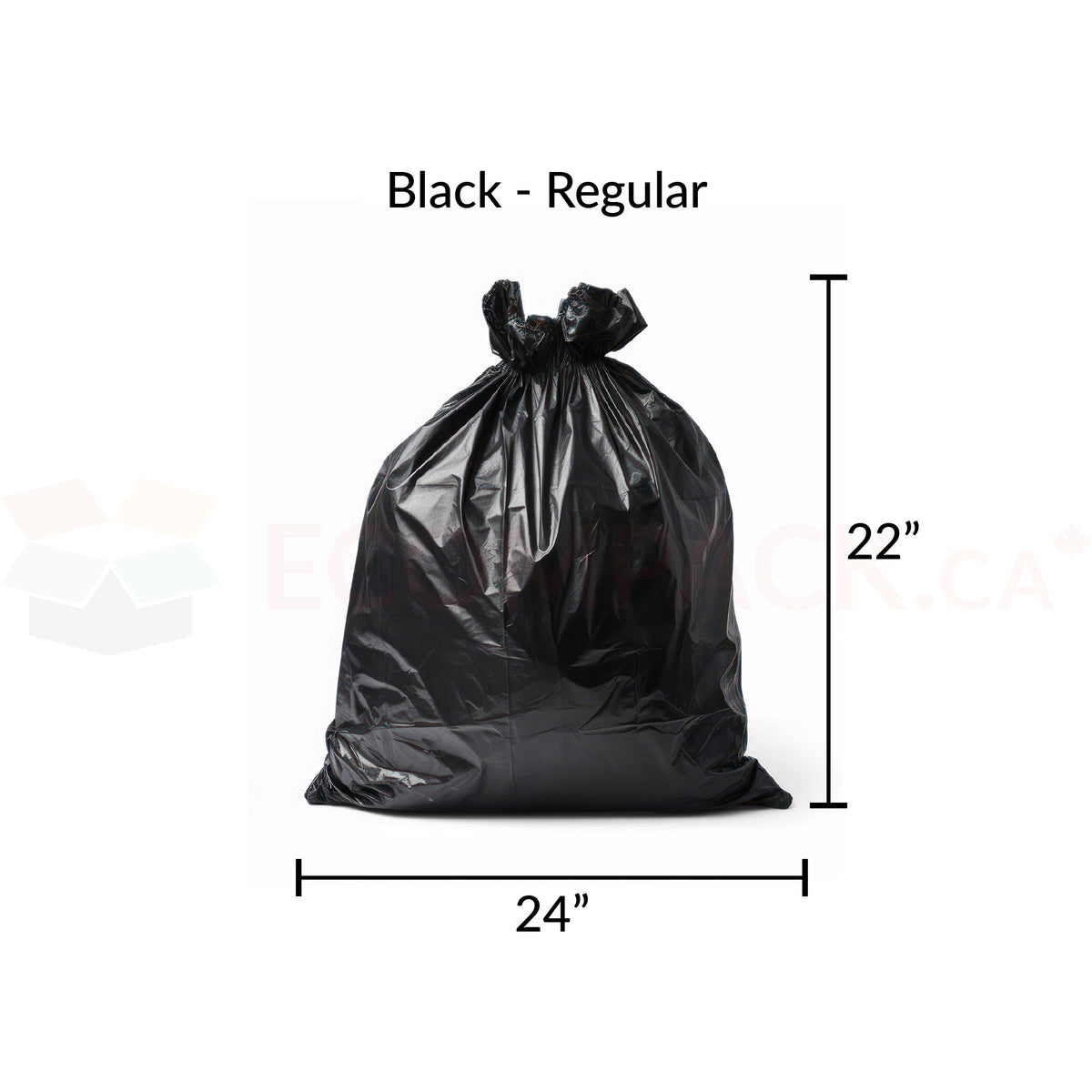 Black Garbage Bags Regular 24" x 22" (500/cs)