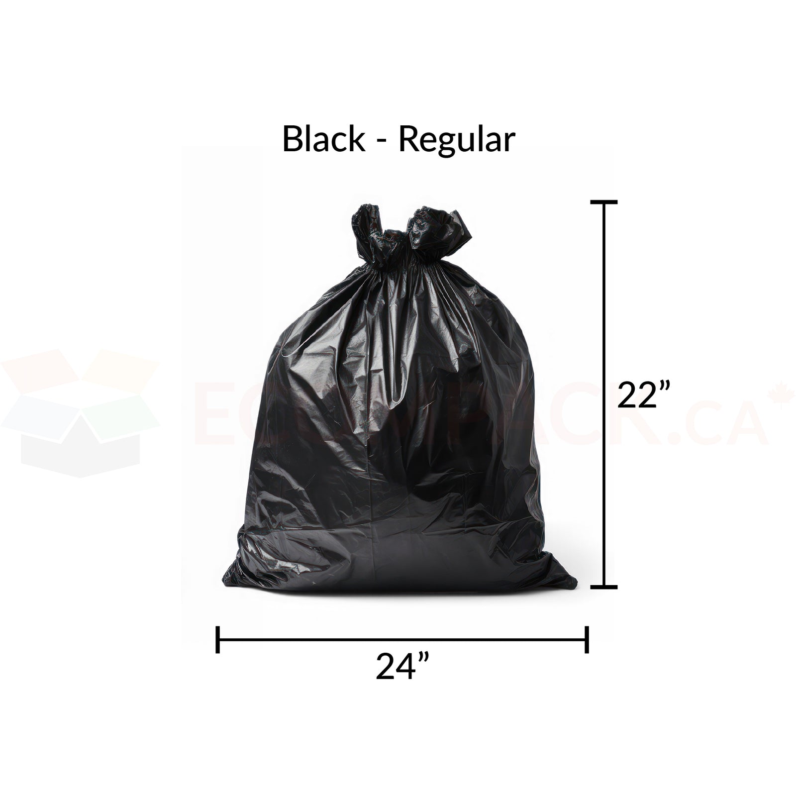 Black Garbage Bags Regular 24" x 22" (500/cs)