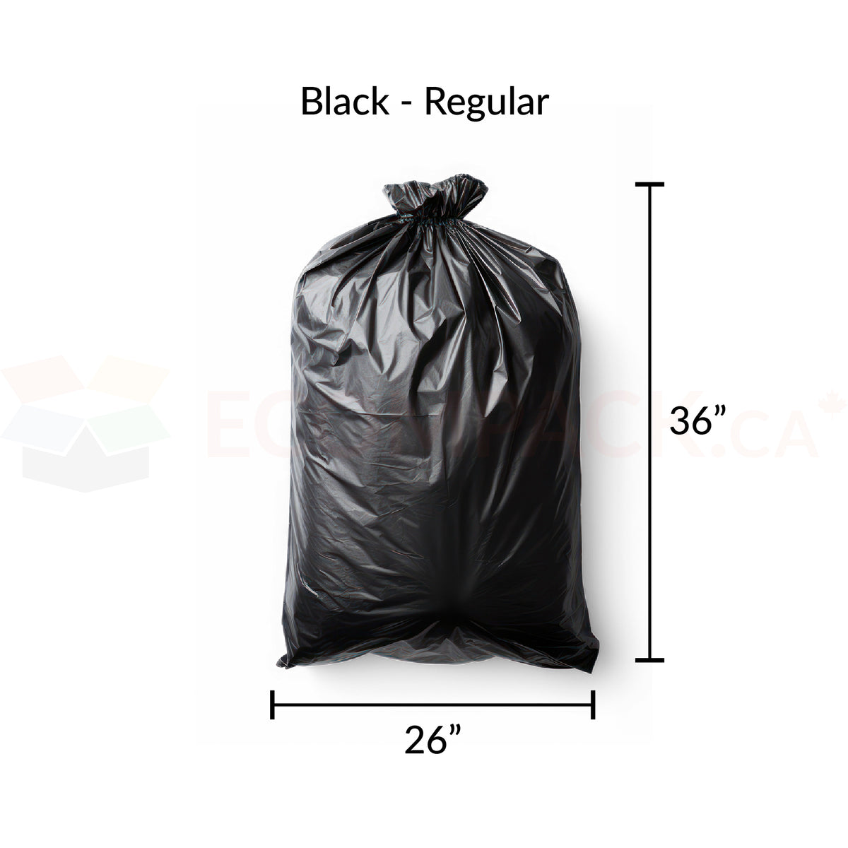 Black Garbage Bags Regular 26" x 36" (250/cs)