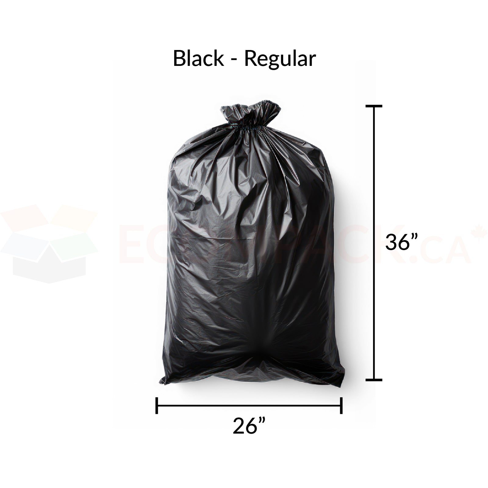 Black Garbage Bags Regular 26" x 36" (250/cs)