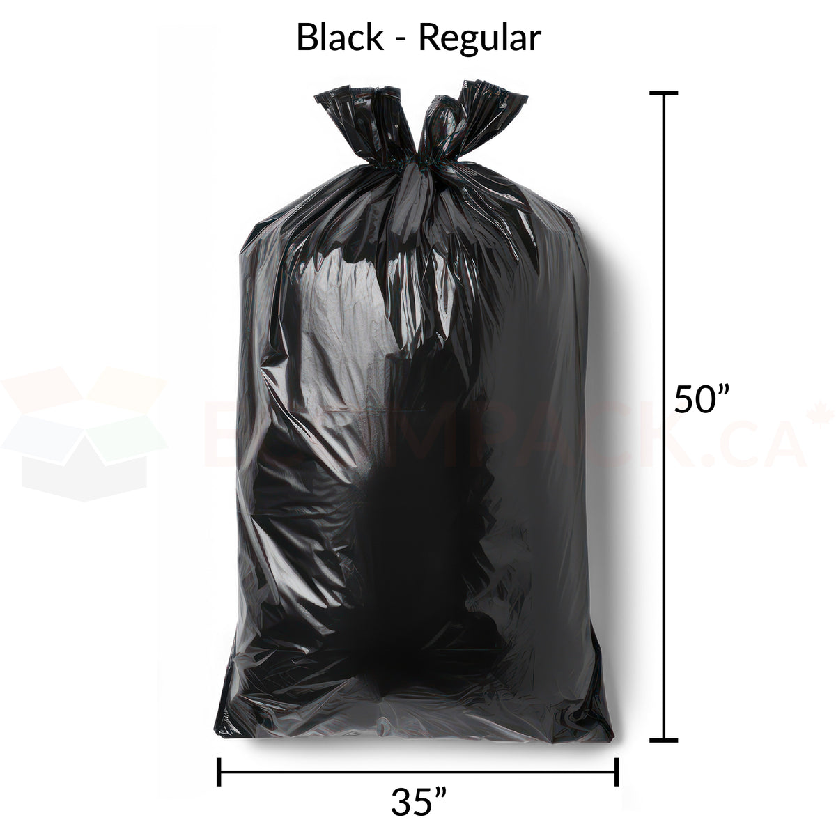 Black Garbage Bags Regular 35" x 50" (250/cs)