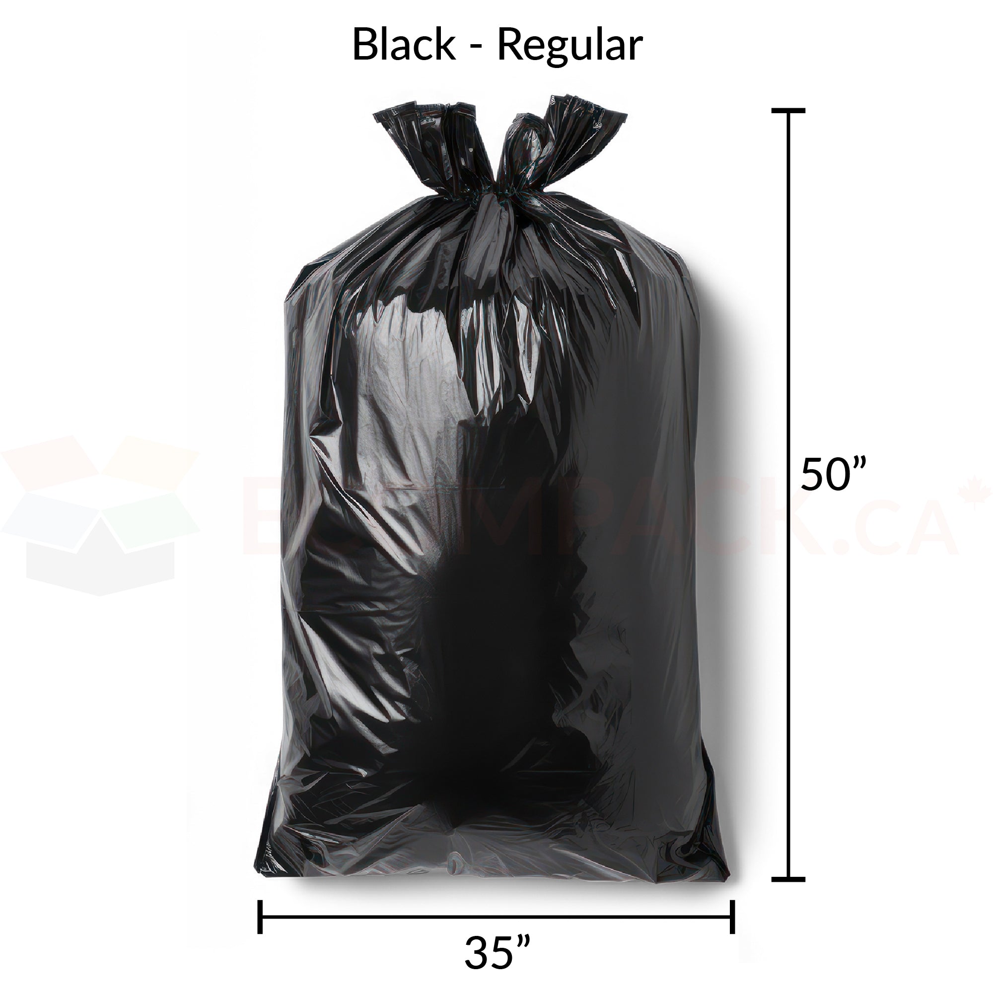 Black Garbage Bags Strong 35" x 50" (200/cs)
