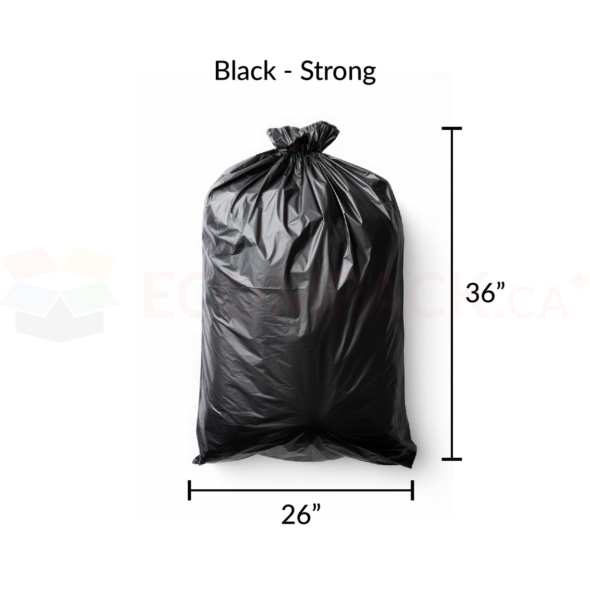 Black Garbage Bags Strong 26" x 36" (200/cs)