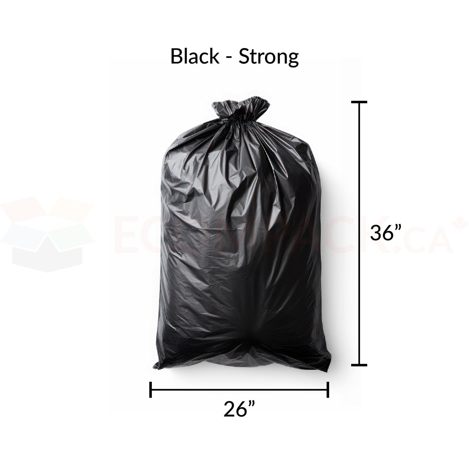 Black Garbage Bags Strong 26" x 36" (200/cs)