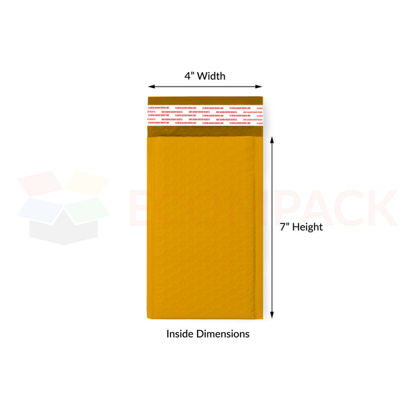 Kraft / Gold Bubble Mailers Bulk Case