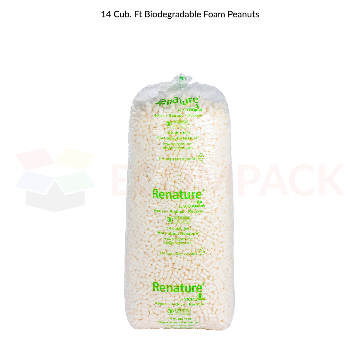 BioDegradable Foam Packing Peanuts Renature 14 Cu.Ft Big Bag