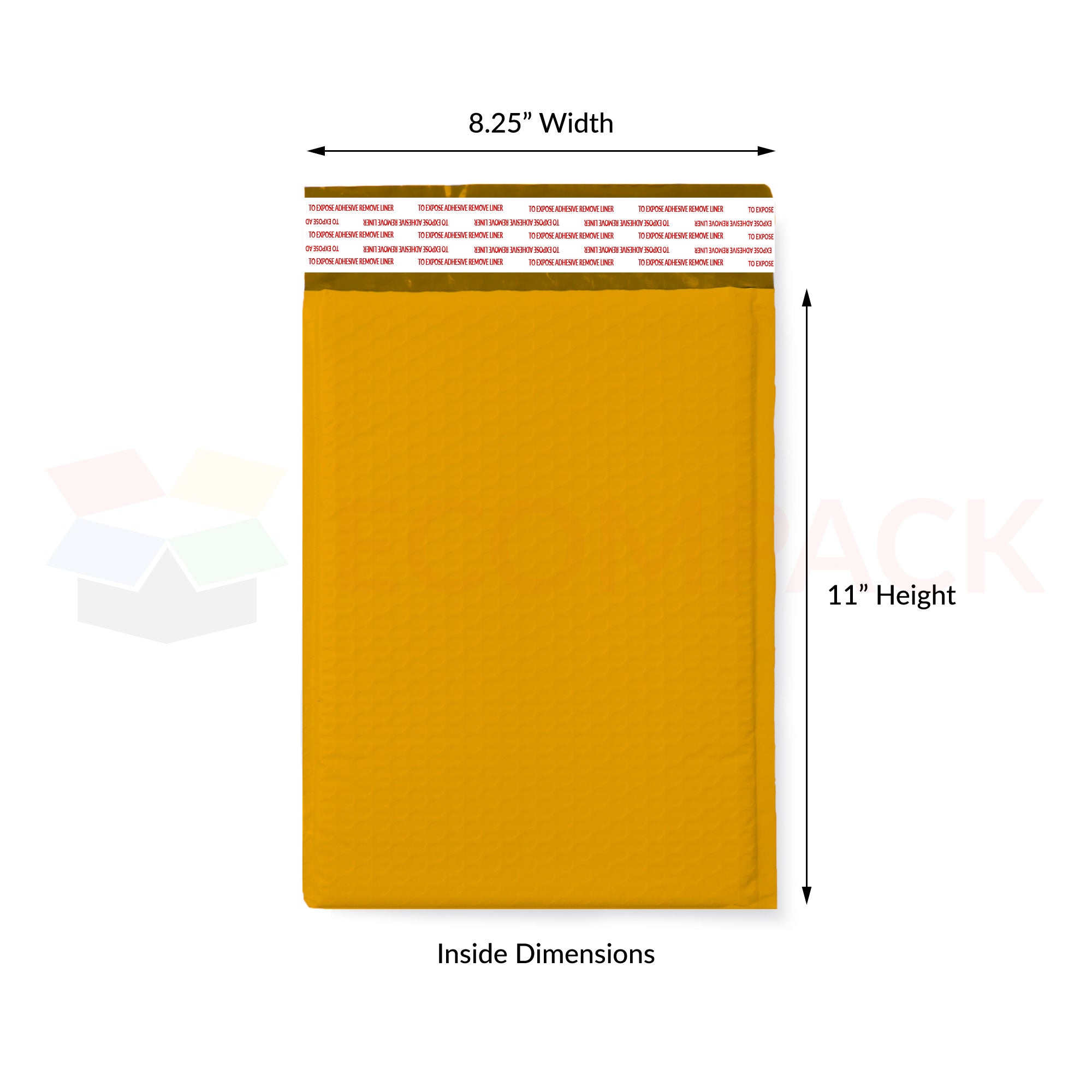 #2 - Kraft Bubble Mailer 8.25" x 11" Usable (100/cs)