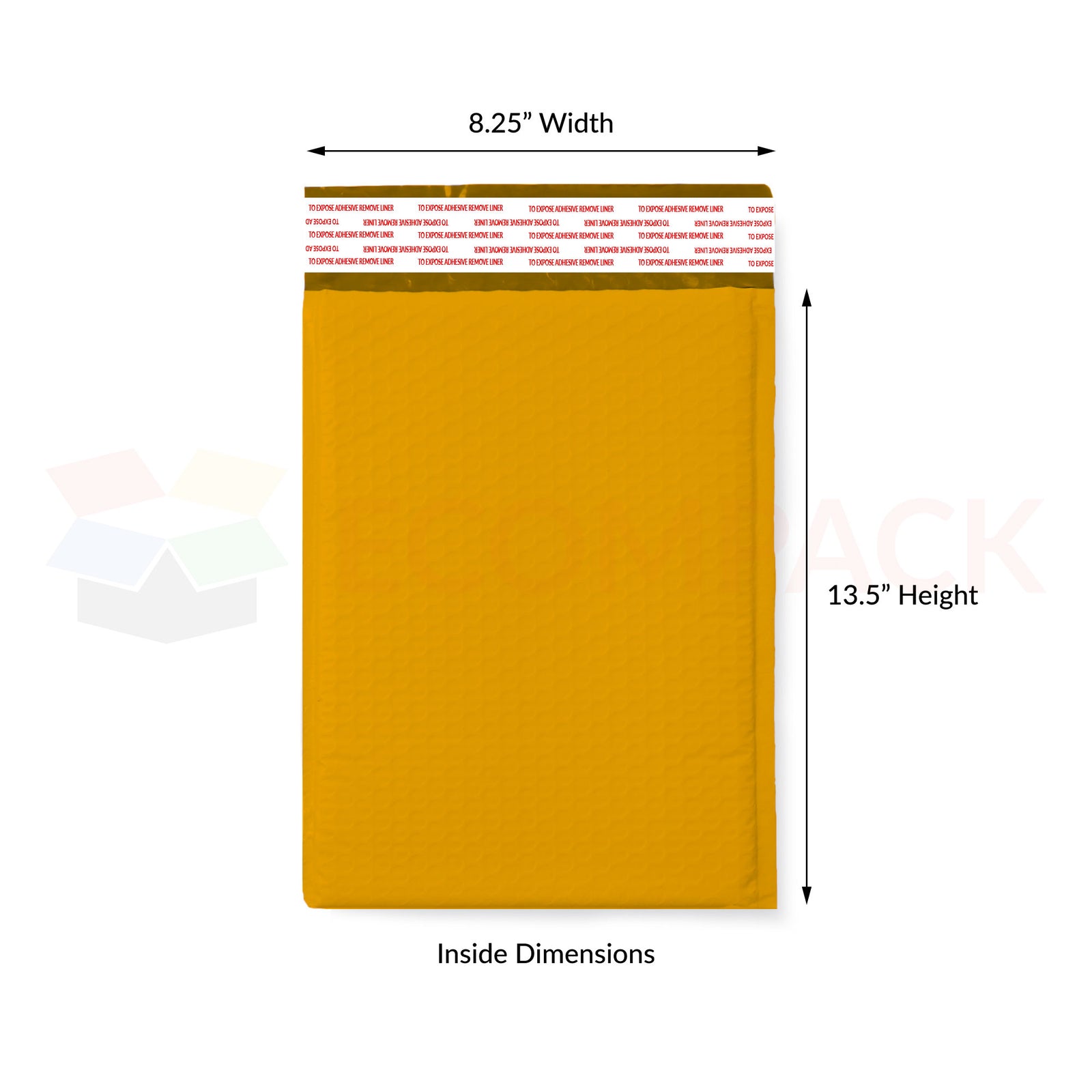 #3 - Kraft Bubble Mailer 8.25" x 13.5" Usable (100/cs)