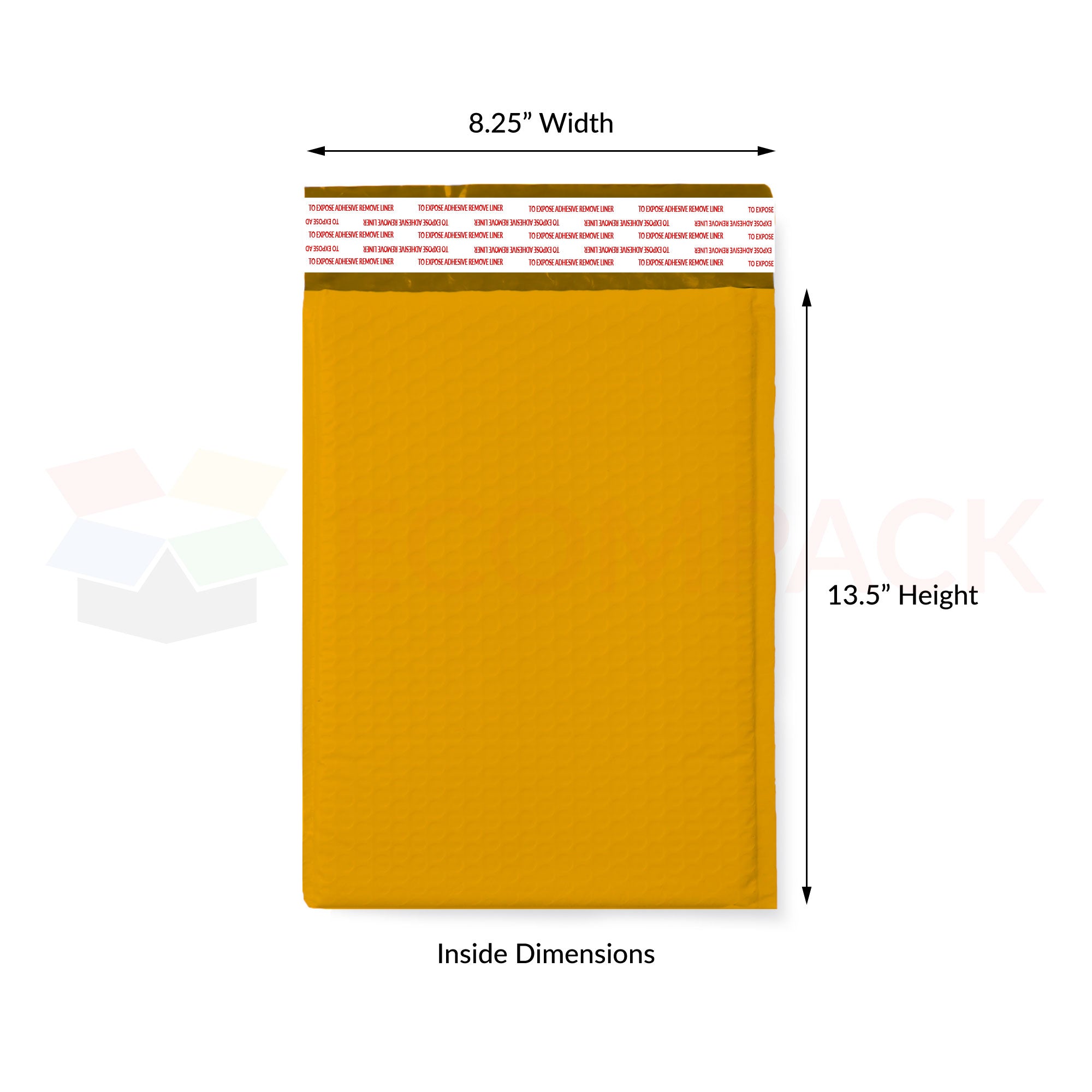 #3 - Kraft Bubble Mailer 8.25" x 13.5" Usable (100/cs)
