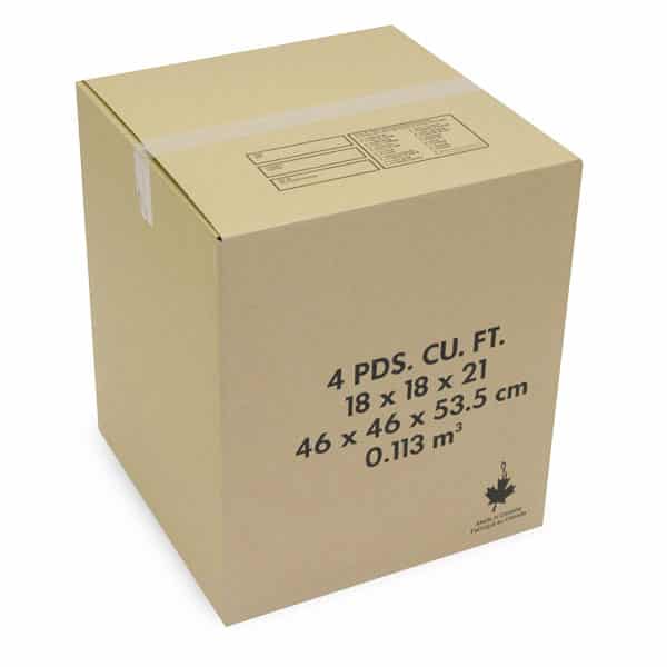 4 Cube Moving Box 18&quot; x 18&quot; x 21&quot; Kraft 32ETC