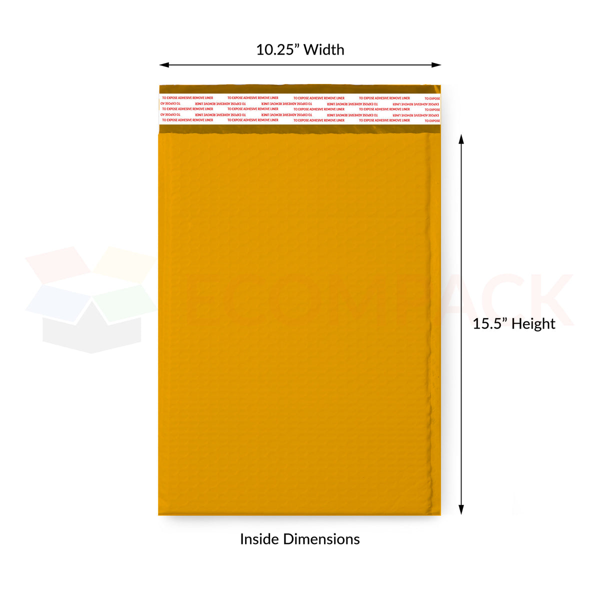#5 - Kraft Bubble Mailer 10.25&quot; x 15.5&quot; Usable (100/cs)