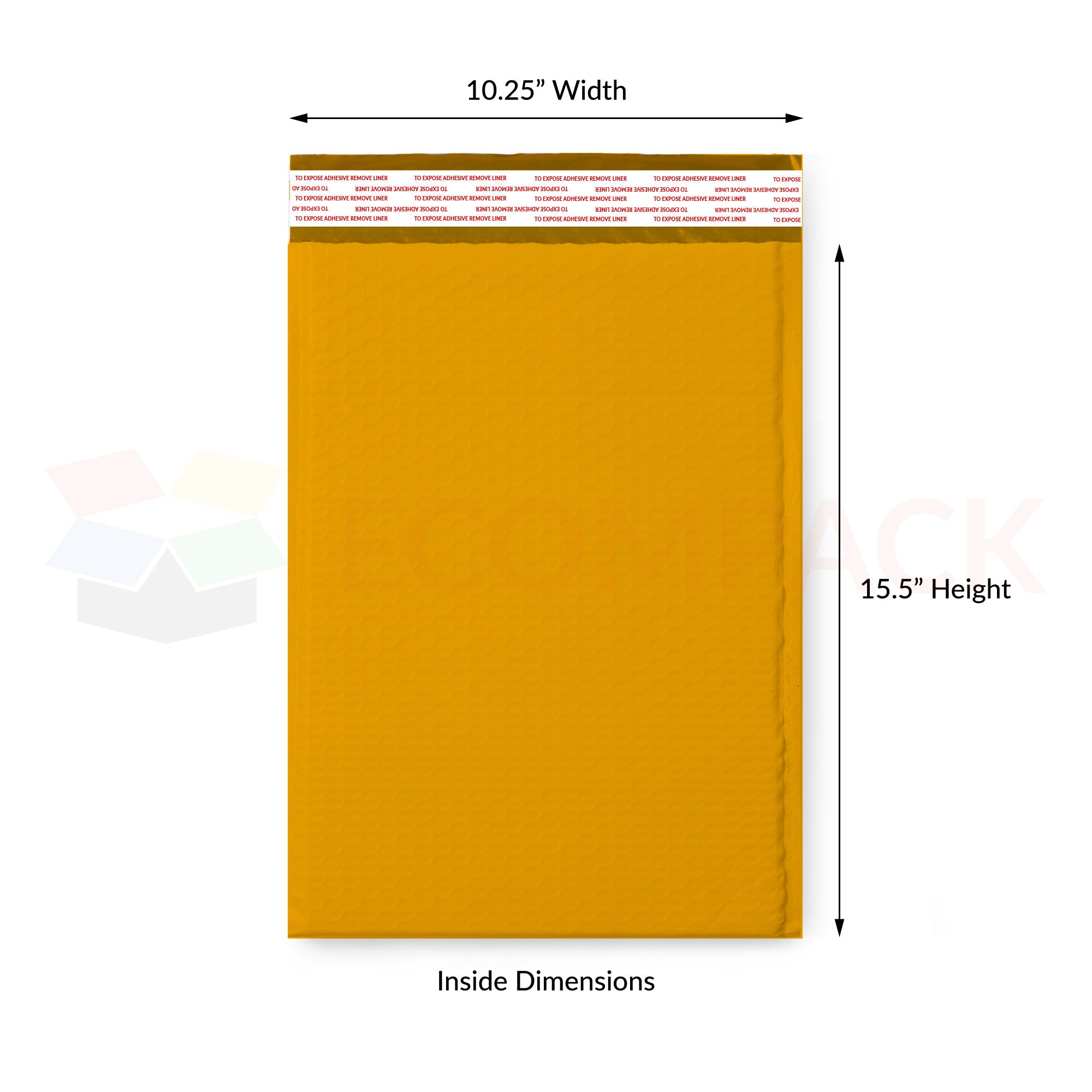 #5 - Kraft Bubble Mailer 10.25" x 15.5" Usable (100/cs)