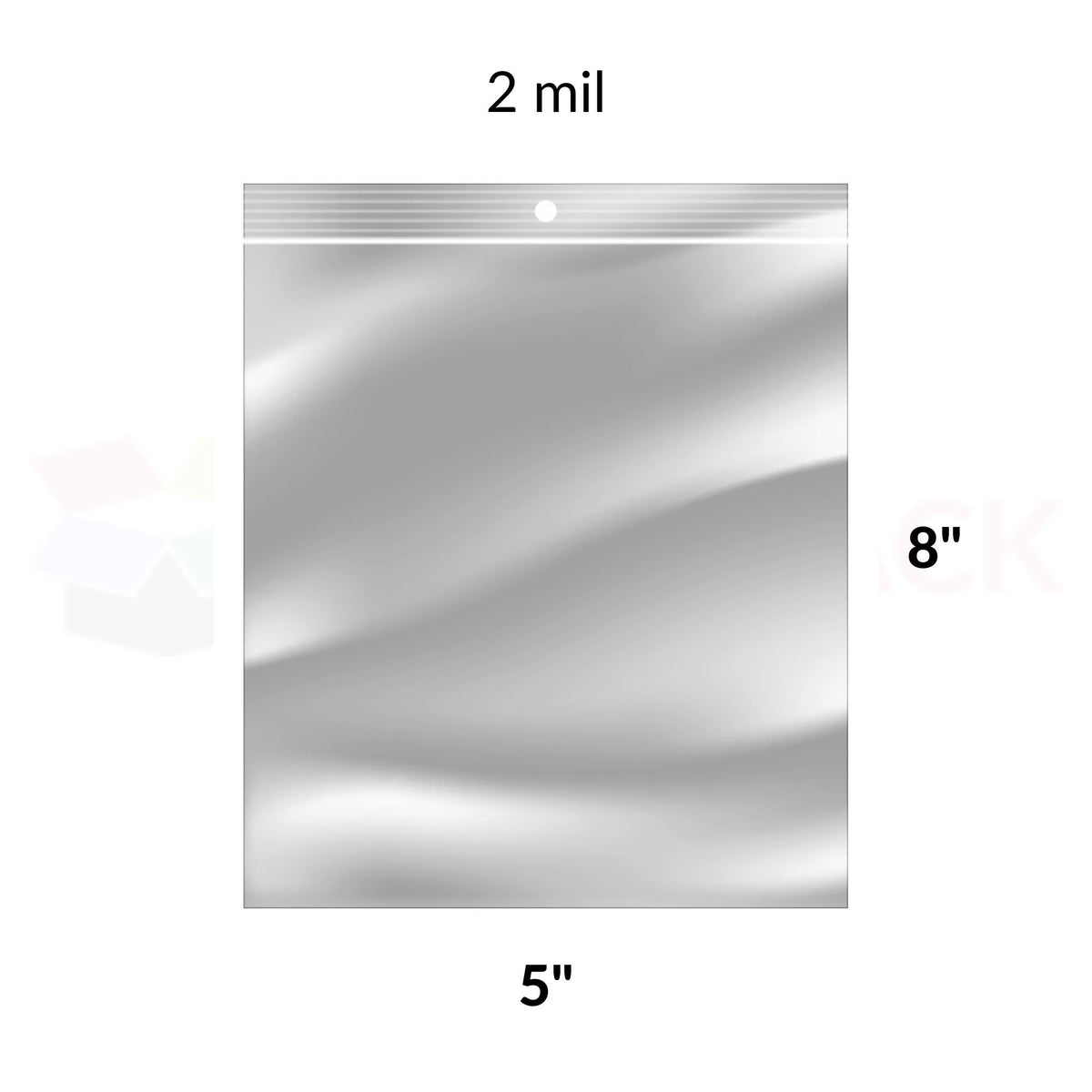 Reclosable Poly Bags 2mil Clear 5&quot; x 8&quot; 1000/bx