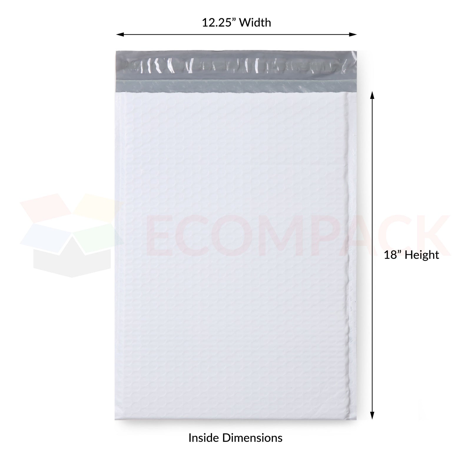 #6 - Poly Bubble Mailer White 12.25" x 18" Usable (50/cs)