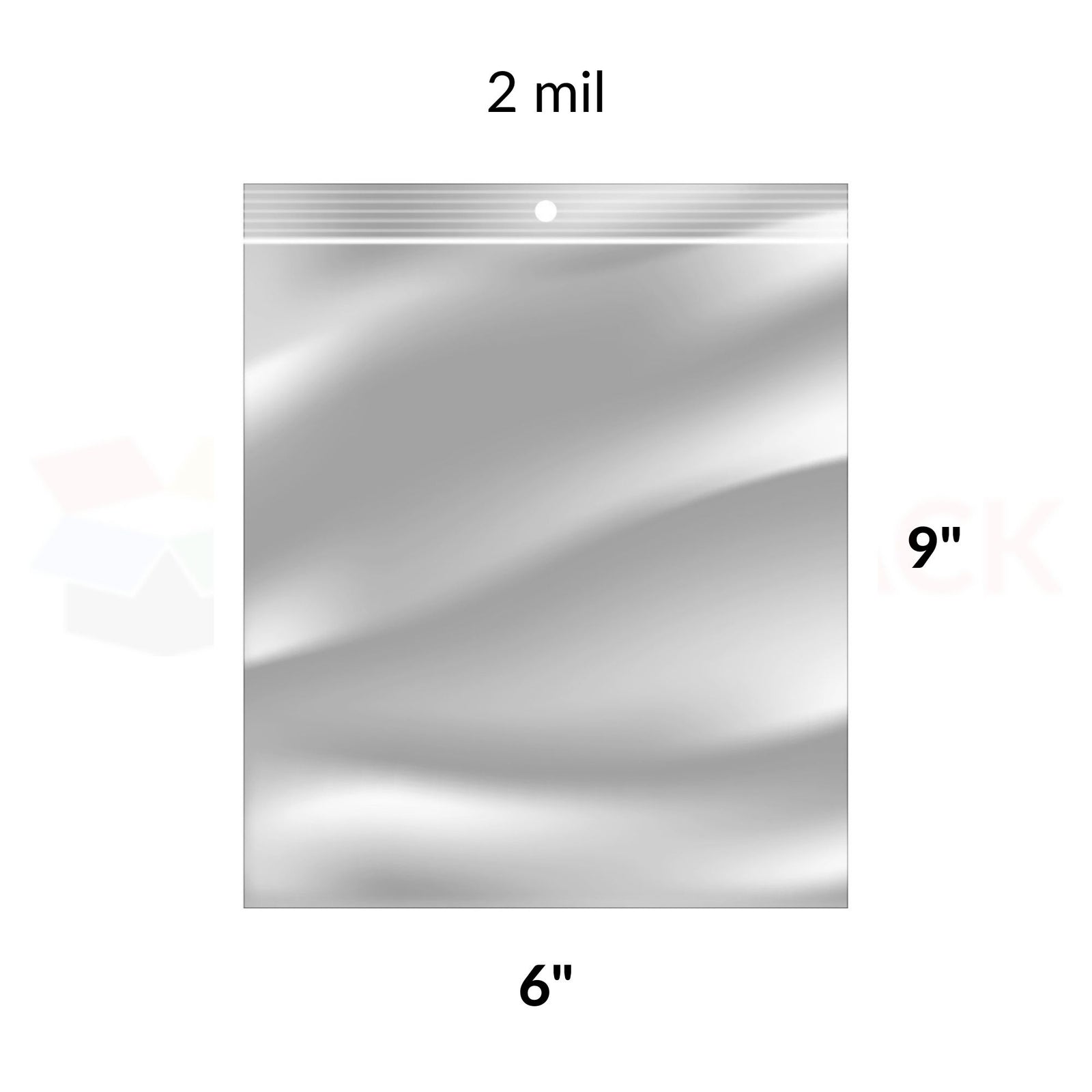 Reclosable Poly Bags 2mil Clear 6" x 9" 1000/bx