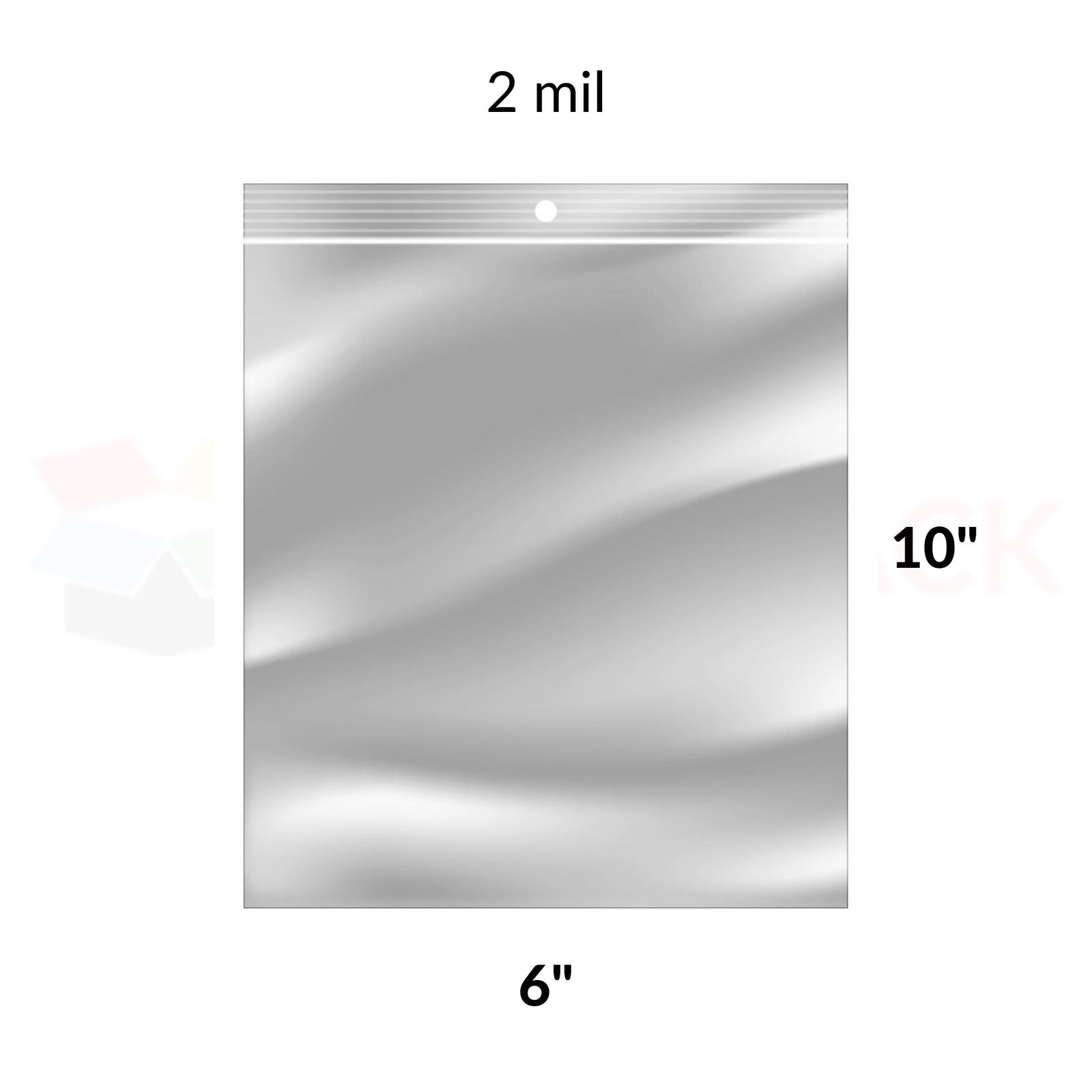Reclosable Poly Bags 2mil Clear 6" x 10" 1000/bx