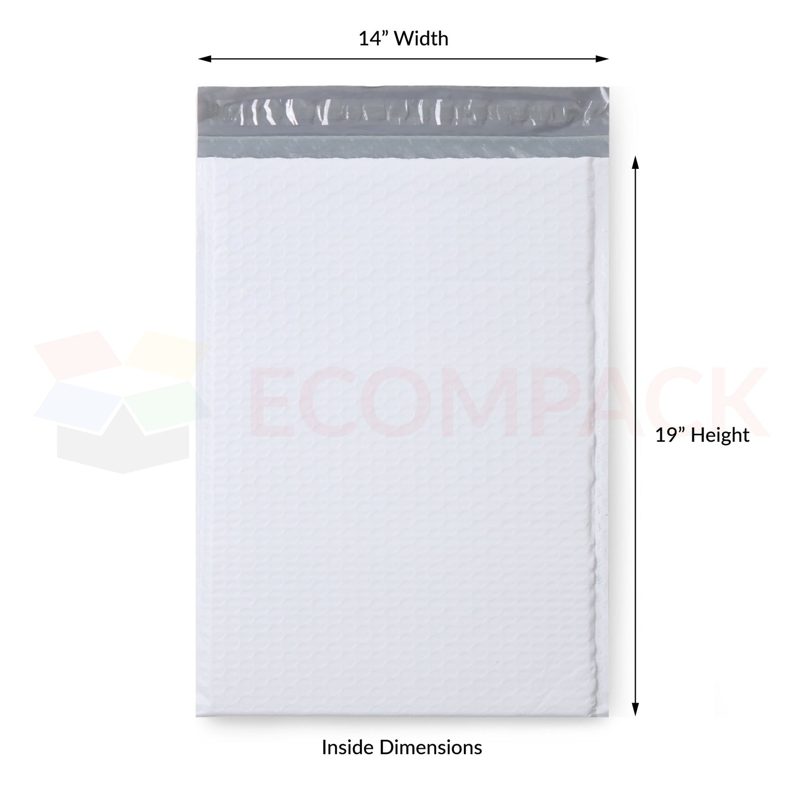 #7 - Poly Bubble Mailer White 14" x 19" Usable (50/cs)